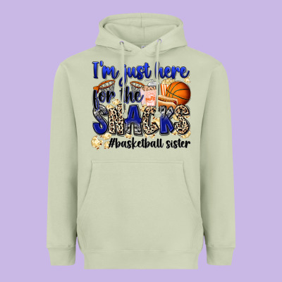 I'm Just Here For The Snacks #basketball Sister Heavyweight Hoodie Designed By Zillion Design Studio