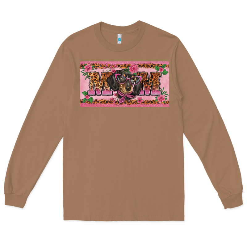 Danchshund Mom License Plate Template Long Sleeve Tee by BarkalooDesign | Teevron