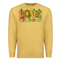 Antique Gold love summer with pineapple Premium Sweatshirt - texasbilliewilder