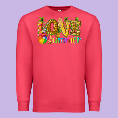Love Summer With Pineapple Premium Sweatshirt Designed By Texasbilliewilder
