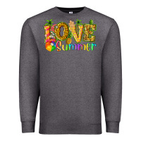 Charcoal Heather love summer with pineapple Premium Sweatshirt - texasbilliewilder
