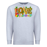 Heather Grey love summer with pineapple Premium Sweatshirt - texasbilliewilder