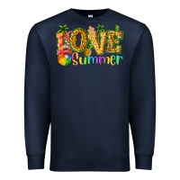 Navy love summer with pineapple Premium Sweatshirt - texasbilliewilder