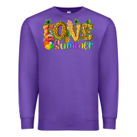 Purple love summer with pineapple Premium Sweatshirt - texasbilliewilder