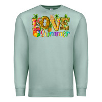 Seafoam love summer with pineapple Premium Sweatshirt - texasbilliewilder