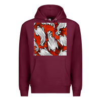 Burgundy flying ghosts seamless pattern Premium Hoodie - BundleAndBundleShop