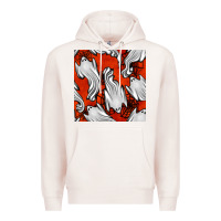 Pale Pink flying ghosts seamless pattern Premium Hoodie - BundleAndBundleShop
