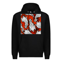 Black flying ghosts seamless pattern Premium Hoodie - BundleAndBundleShop