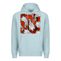 Blue Mist flying ghosts seamless pattern Premium Hoodie - BundleAndBundleShop