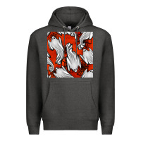 Charcoal Heather flying ghosts seamless pattern Premium Hoodie - BundleAndBundleShop