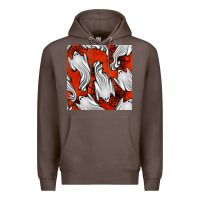 Coffee flying ghosts seamless pattern Premium Hoodie - BundleAndBundleShop
