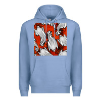 Colony Blue flying ghosts seamless pattern Premium Hoodie - BundleAndBundleShop