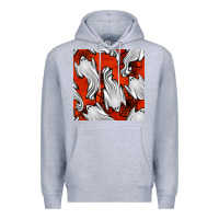 Heather Grey flying ghosts seamless pattern Premium Hoodie - BundleAndBundleShop