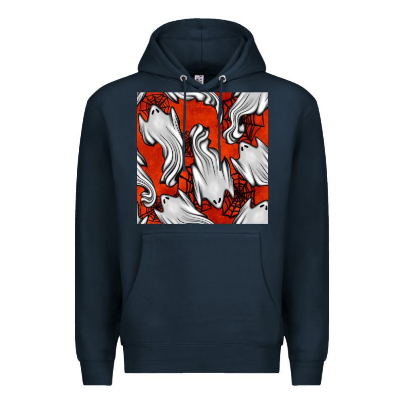 Flying Ghosts Seamless Pattern Premium Hoodie by BundleAndBundleShop | Teevron