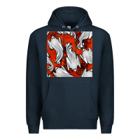 Navy flying ghosts seamless pattern Premium Hoodie - BundleAndBundleShop