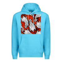 Ocean Blue flying ghosts seamless pattern Premium Hoodie - BundleAndBundleShop