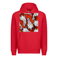 Red flying ghosts seamless pattern Premium Hoodie - BundleAndBundleShop