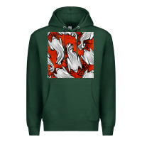 Sports Green flying ghosts seamless pattern Premium Hoodie - BundleAndBundleShop
