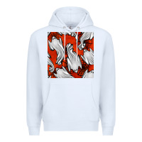 White flying ghosts seamless pattern Premium Hoodie - BundleAndBundleShop