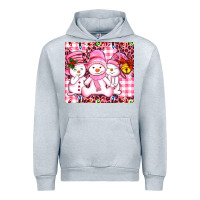 Heather Grey pink snowgirls Urban Hoodie - AdoDesignShop
