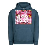 Pigment Midnight Navy pink snowgirls Urban Hoodie - AdoDesignShop