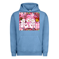 Pigment Pebble Blue pink snowgirls Urban Hoodie - AdoDesignShop