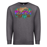 Charcoal Heather howdy Premium Sweatshirt - Zillion Design Studio