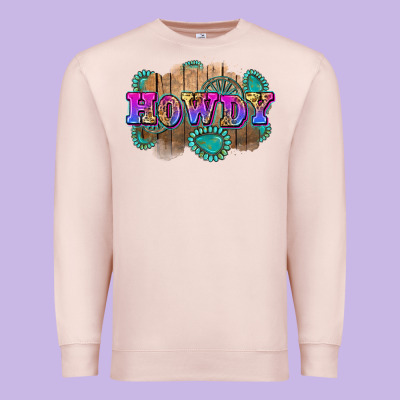 Howdy Premium Sweatshirt Designed By Zillion Design Studio