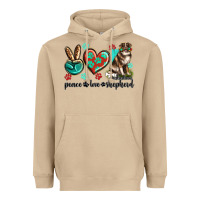 Mushroom peace love australian shepherd Heavyweight Hoodie - texasbilliewilder