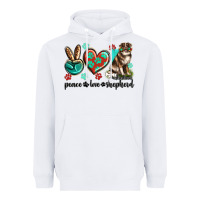 White peace love australian shepherd Heavyweight Hoodie - texasbilliewilder