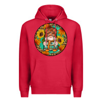 Cardinal fall gnomes round earrings 2 Premium Hoodie - Artiststas