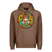 Chestnut fall gnomes round earrings 2 Premium Hoodie - Artiststas