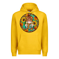 Lemon fall gnomes round earrings 2 Premium Hoodie - Artiststas