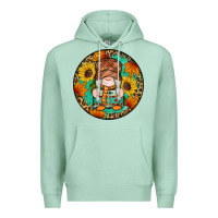 Seafoam fall gnomes round earrings 2 Premium Hoodie - Artiststas
