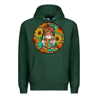 Sports Green fall gnomes round earrings 2 Premium Hoodie - Artiststas