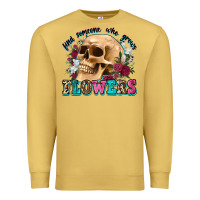 Antique Gold find someone who grows flowers Premium Sweatshirt - Zillion Design Studio