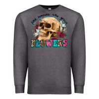 Charcoal Heather find someone who grows flowers Premium Sweatshirt - Zillion Design Studio