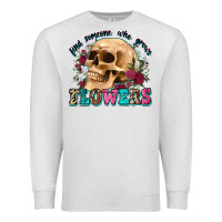 Oatmeal Heather find someone who grows flowers Premium Sweatshirt - Zillion Design Studio
