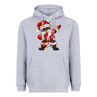 Heather Grey afro dabbing santa Heavyweight Hoodie - Zillion Design Studio