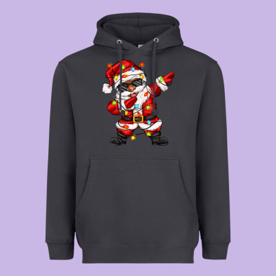 Afro Dabbing Santa Heavyweight Hoodie Designed By Zillion Design Studio