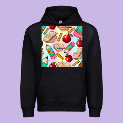 School Seamless Pattern Urban Hoodie Designed By Bundleandbundleshop