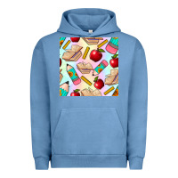 Pigment Pebble Blue school seamless pattern Urban Hoodie - BundleAndBundleShop