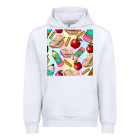 White school seamless pattern Urban Hoodie - BundleAndBundleShop