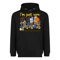 Black im just here for the snacks basketball sister Heavyweight Hoodie - Zillion Design Studio