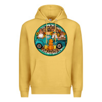 Antique Gold fall gnomes round earrings 3 Premium Hoodie - Artiststas