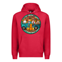 Cardinal fall gnomes round earrings 3 Premium Hoodie - Artiststas