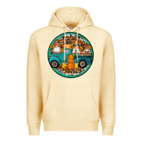 Pina Colada fall gnomes round earrings 3 Premium Hoodie - Artiststas