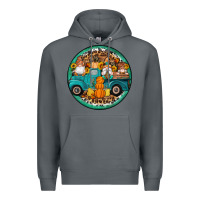 Rock fall gnomes round earrings 3 Premium Hoodie - Artiststas