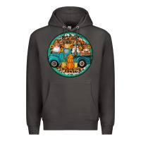Smoke fall gnomes round earrings 3 Premium Hoodie - Artiststas