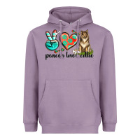 Lavender peace love collie Heavyweight Hoodie - texasbilliewilder